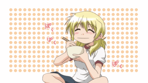 Hasil gambar untuk anime girl eat gif