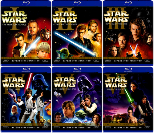 star wars 6 movie collection blu ray