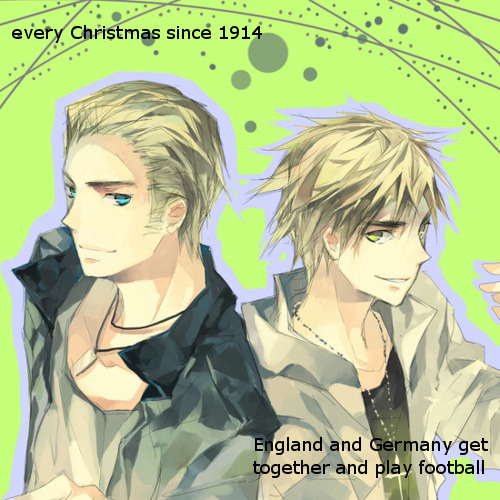 Hetalia Headcanons, “On Christmas 1914 during WWI, a ceasefire known...