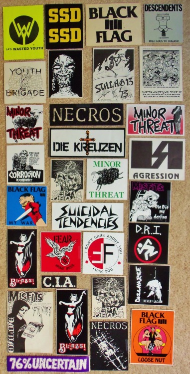 mainthreat: “ Old punk / hardcore stickers. Early 1980’s. ”
