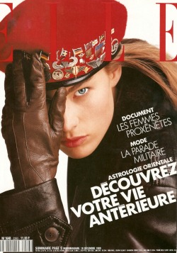 supermodelobsession: “ Elle France December 18th, 1989 (Cover) Model: Meghan Douglas Photographer: Oliviero Toscani ”
