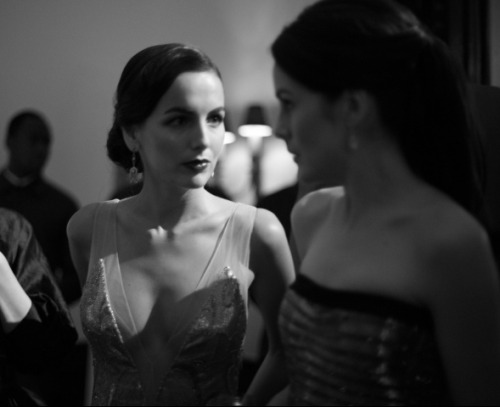 Camilla Belle and Michelle Dockery at the MET gala