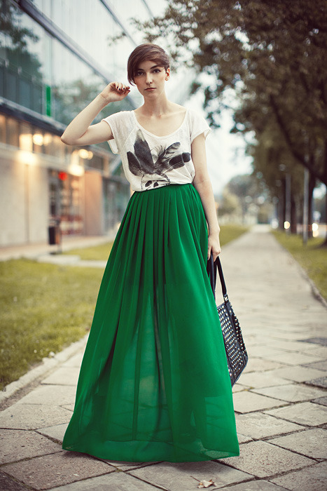 We're pretty sure this tee and flowing maxi skirt... | ModCloth on ...
