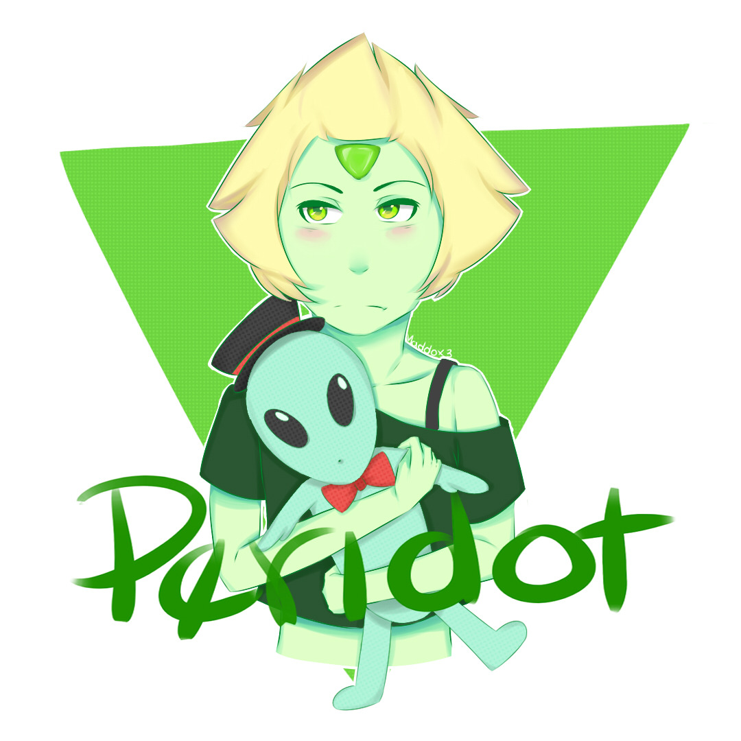She’s so cute with her Alien 💚 I want complete the “7 days drawing Steven Universe Challenge”. Well, the first step is: *Draw a favorite Gem* Peridot is my favorite Gem forever, she’s cute and her...