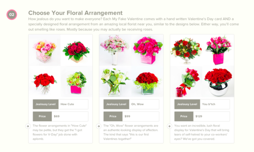 My Fake Valentine - Choose your Flowers