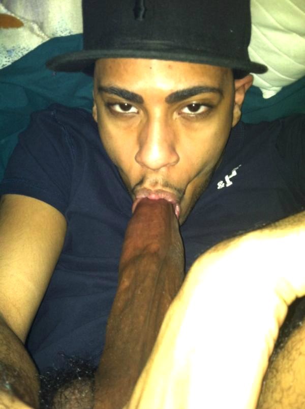 Sucking on his own dick