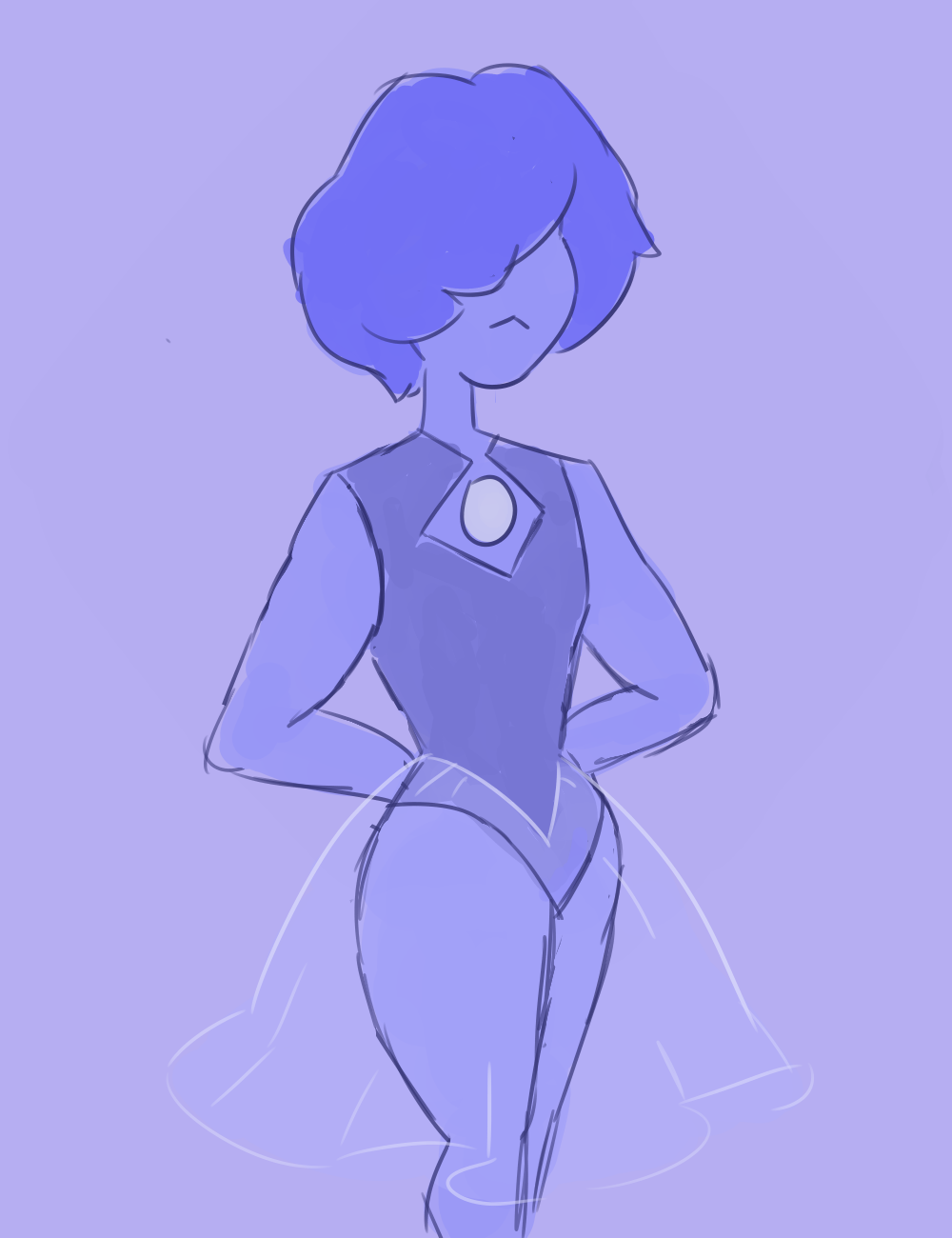 Quick blue pearl doodle NO PEARL SHALL HAVE A NOSE