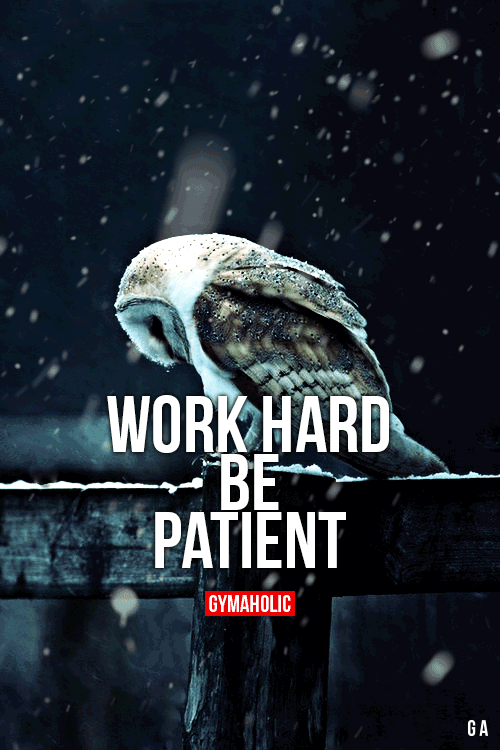 Work Hard, Be Patient