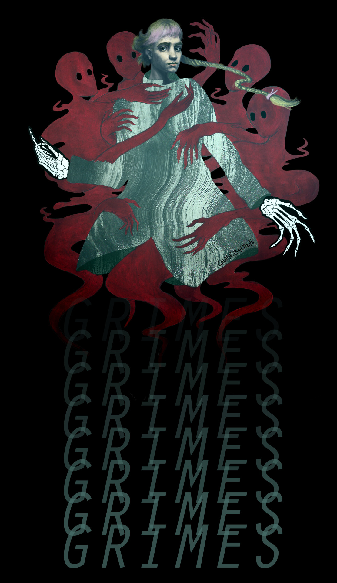 GRIMES © Chase Baltz 2013 See more work here: www.chasebaltz.com Or follow me here: chasebaltzillustration.tumblr.com Cheers!