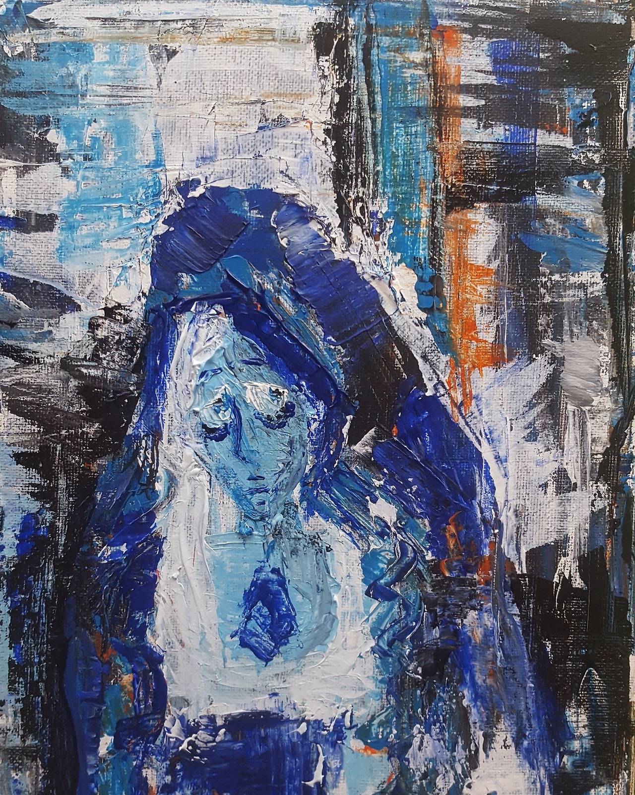Blue Diamond (2017) 
Acrylic Paint on Canvas 
8