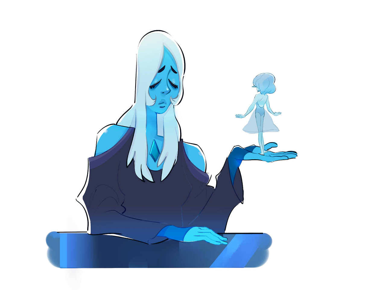 blue diamond & and pearl Steven universe