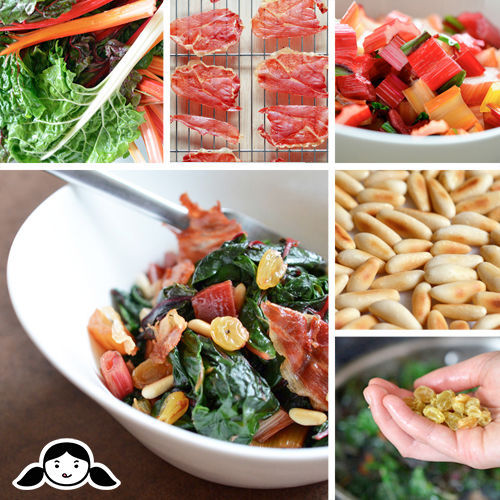 Whole30 Day 23: Swiss Chard with Raisins, Pine Nuts, & Porkitos by Michelle Tam https://nomnompaleo.com