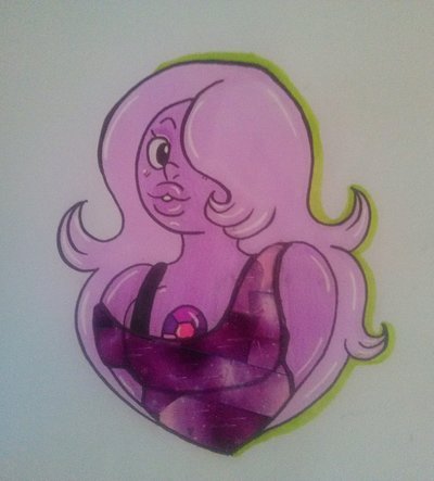 just a doodle of Amethyst from SU in my sketchbook. also i played around with some Washitape. nothing more to say