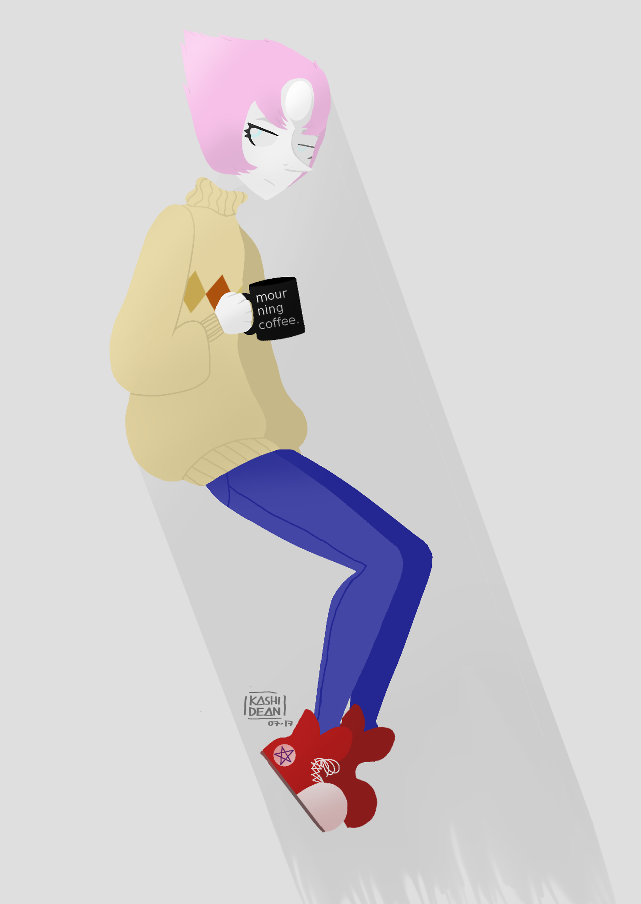 ah yes, uploading at 00:27 AM. healthy habits if i ever saw them

 i wanted to paint but then i got lazy so i did a lineless bird mom. holy fuck it was work to do, but it took me like three days so heh. not that much i guess.