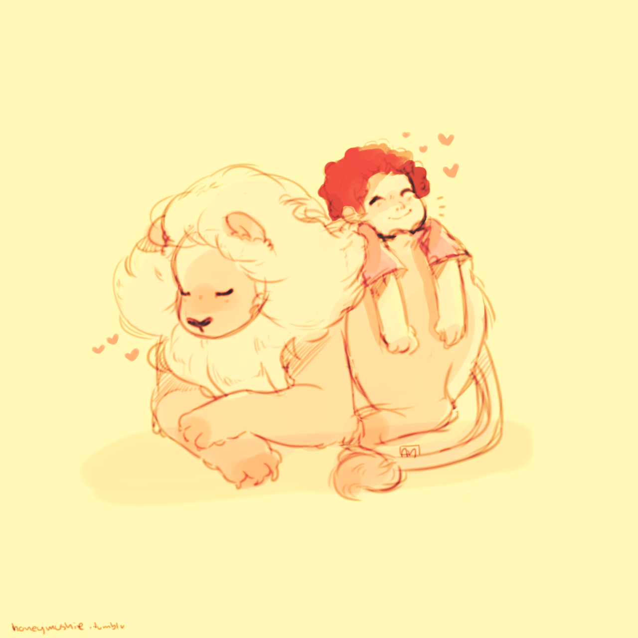 Anonymous said: Hi I just found this blog (I like your art!) and heard you're taking requests, do you think you could draw Lion and Steven together? Answer: k