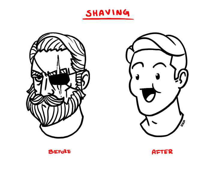 Rasur shaved