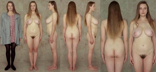 These girls line up naked