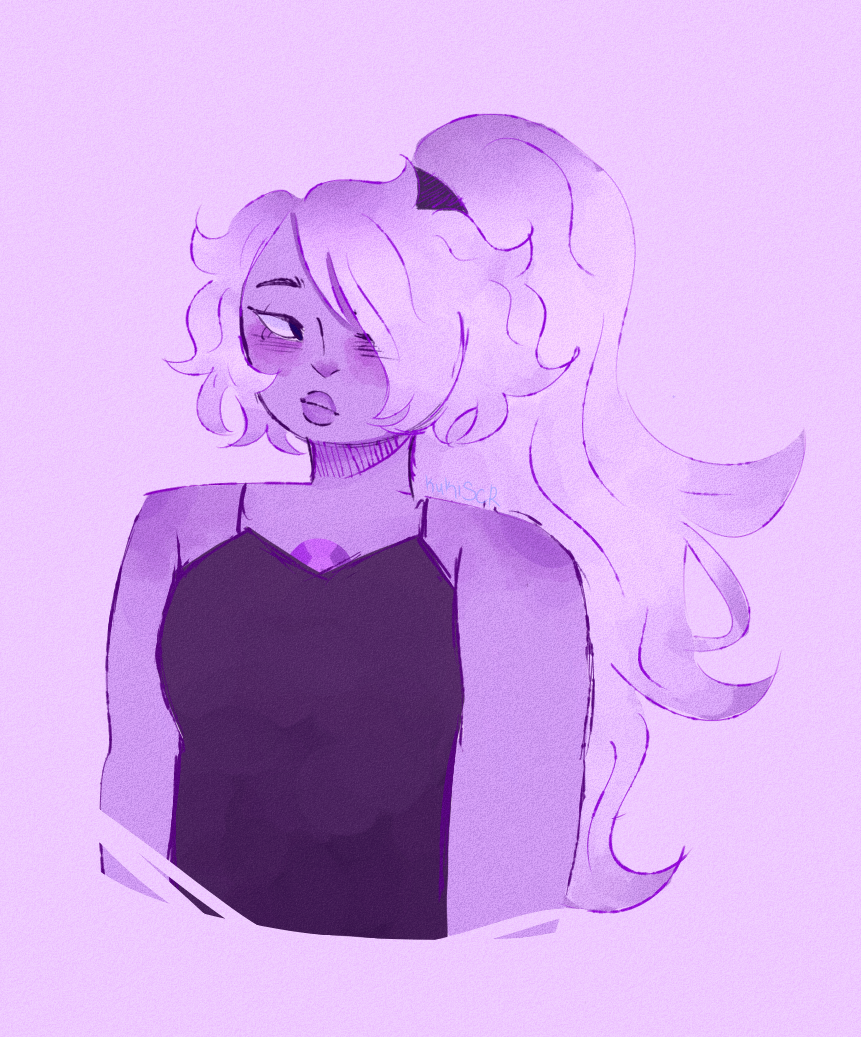 Ahh sorry for being inactive for the past few days.. Have this messy amethyst doodle