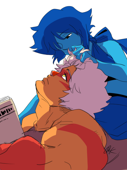 razornightmare said: Idk if you randomly take requests, but maybe you could draw jasper with short hair and lapis pulling it back? WOULD LOVE THAT💦 Answer: “don’t you like this?“