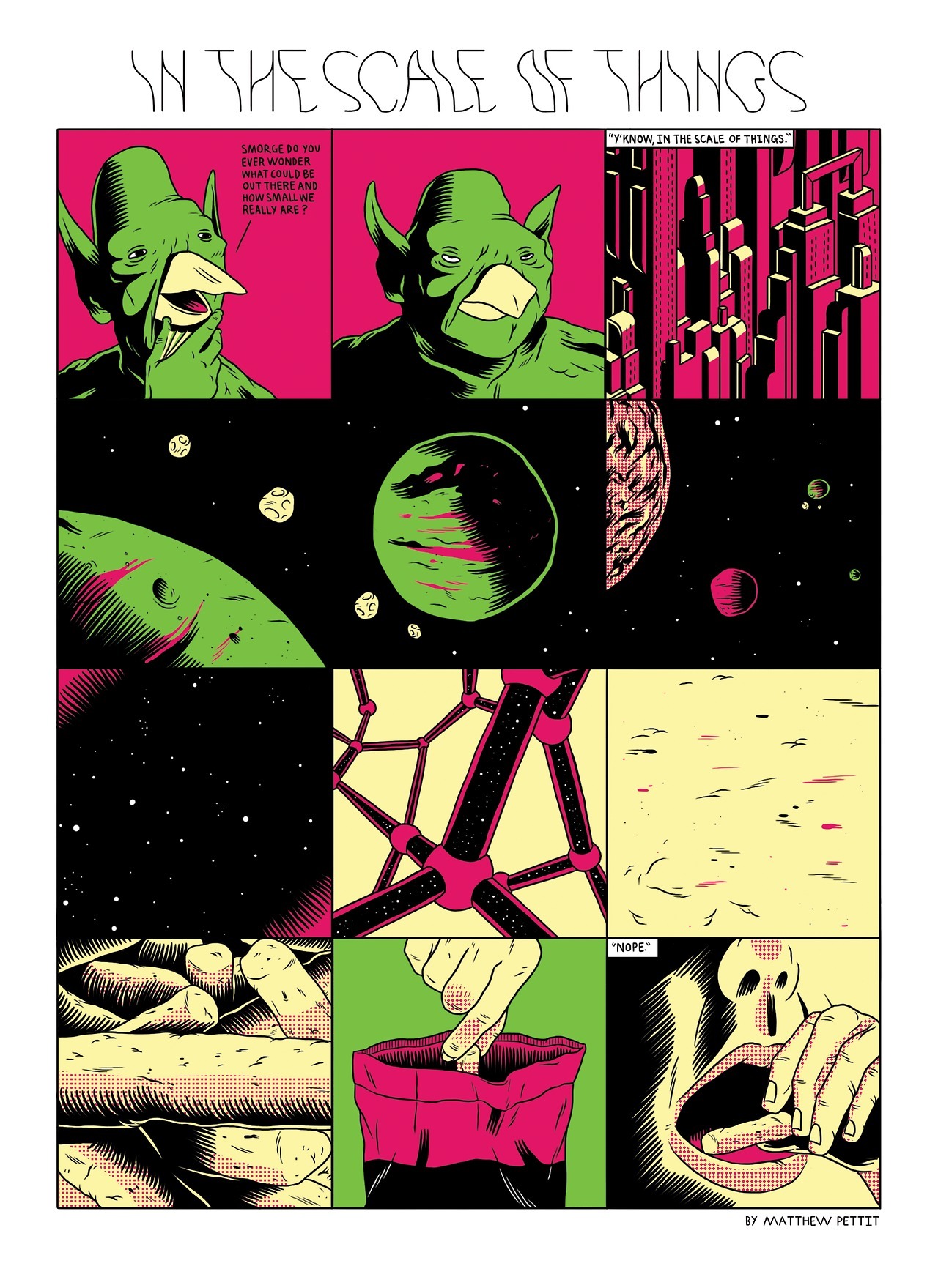 ‘In the Scale of Things’ A little 1 page, 4 colour existential comic. More here!