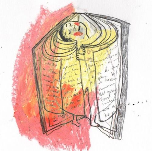 La lectura me envuelve, me abraza… (ilustración de Rocío Araya)