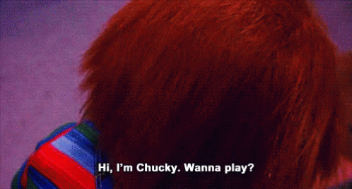 Image result for chucky vhs gif