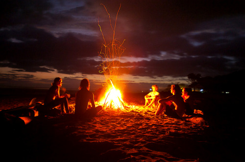beach bonfire on Tumblr