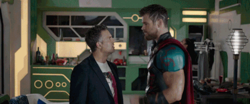 Bruce and Thor fistbump