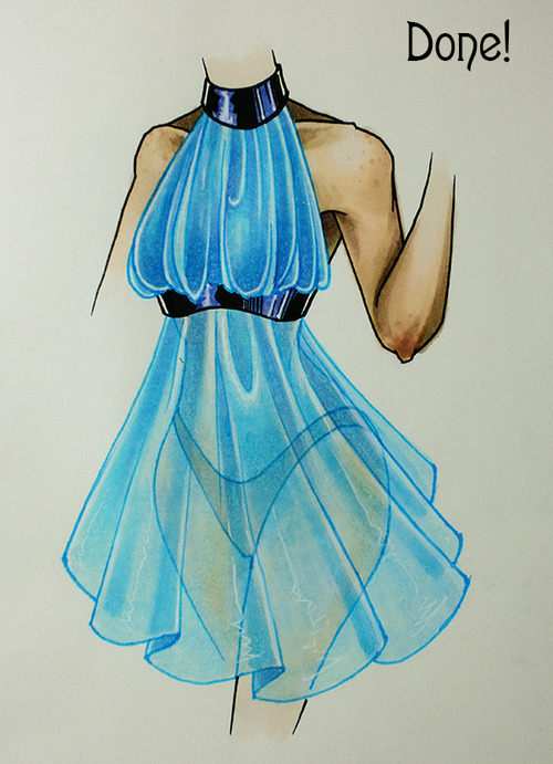 Coloring transparent clothes with copics :) - Art References