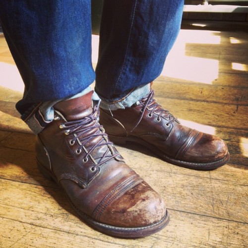Red Wing Shoes Amsterdam - Iron Rangers day! The patina on these Red ...