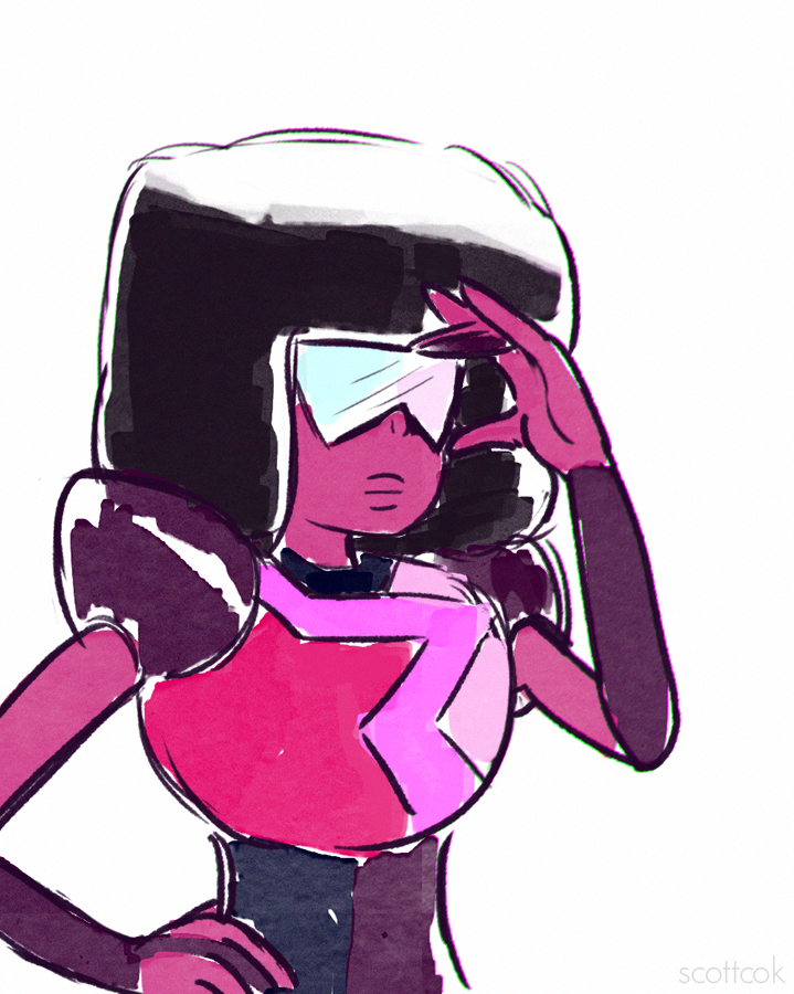 Okay…, I am going to do the SU 30 day art meme. So here’s Garnet for Day 1.