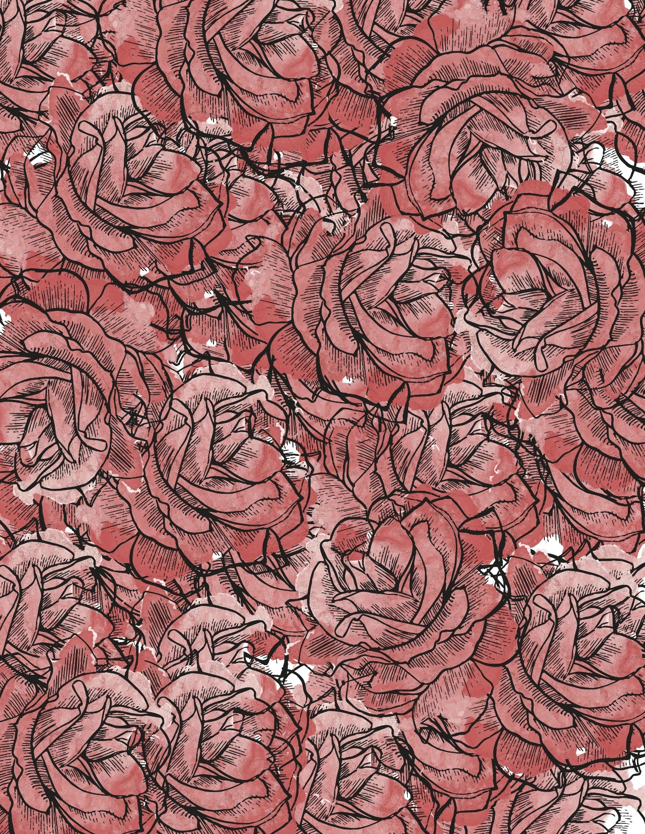 Digital Rose Pattern