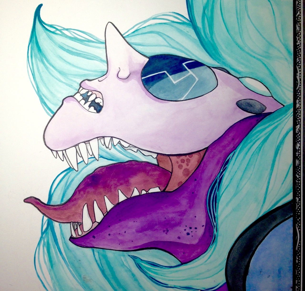 Alexandrite!
I don’t even know what to say other then I freaking love her and I love this moment. So I drew it.
(aka a sorta screenshot redraw in watercolor)