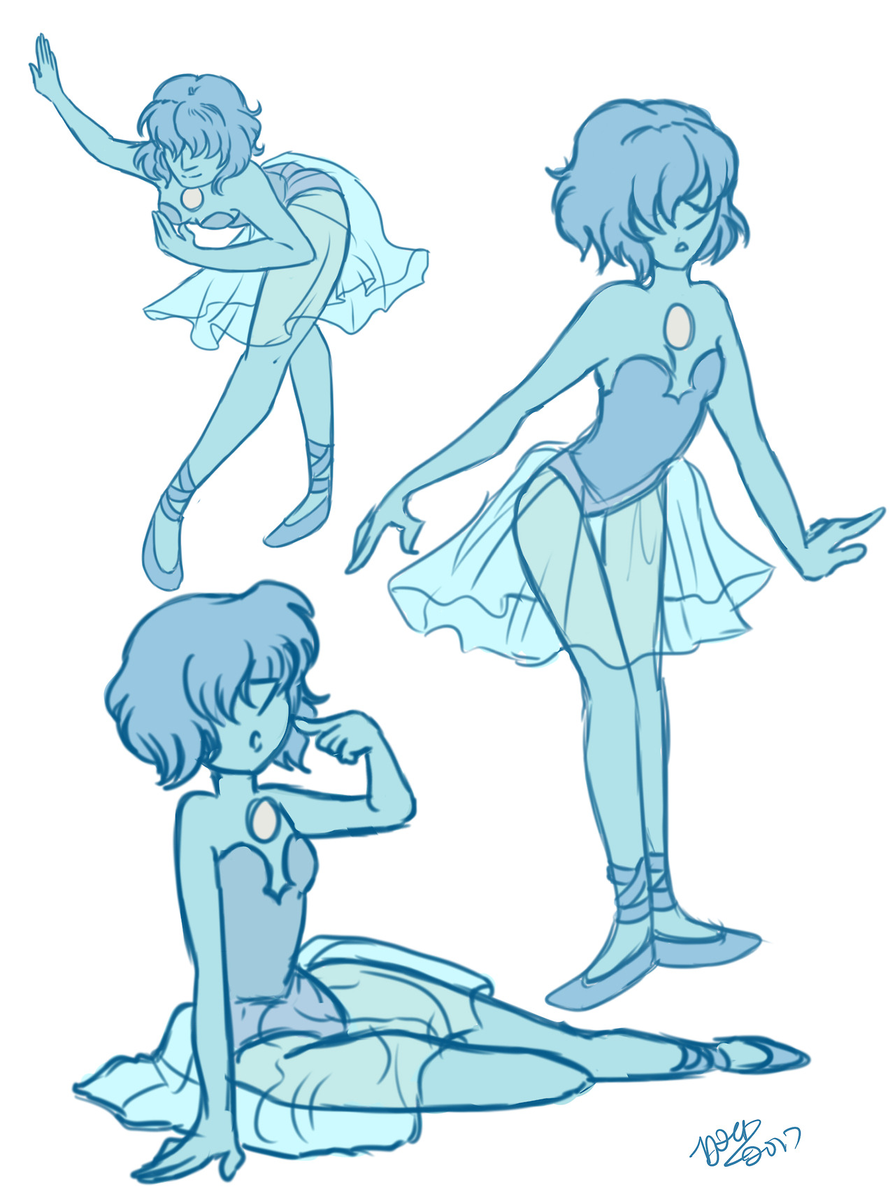 Blue Pearl sketches
