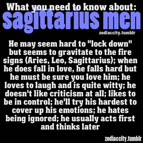 What are male Sagittarius like?