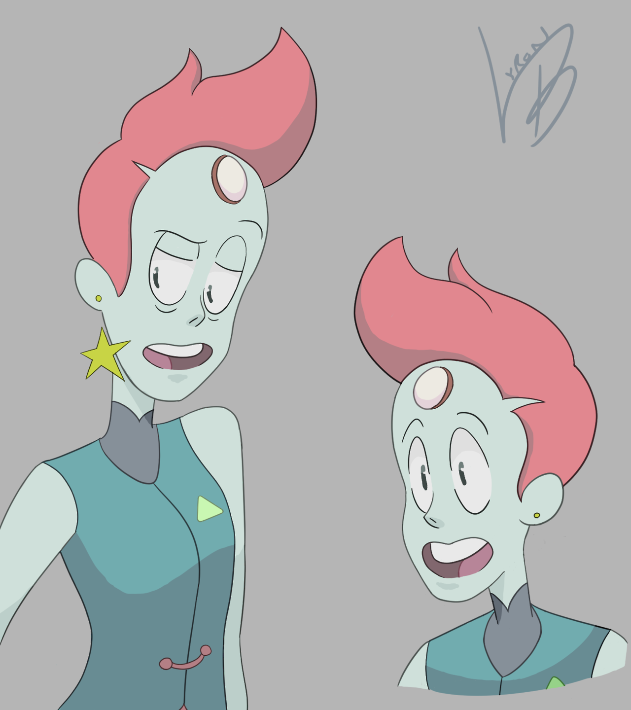 Here’s Pearl from the Pilot of Steven Universe. I actually really liked her design before they changed it so I had to draw this eventually.