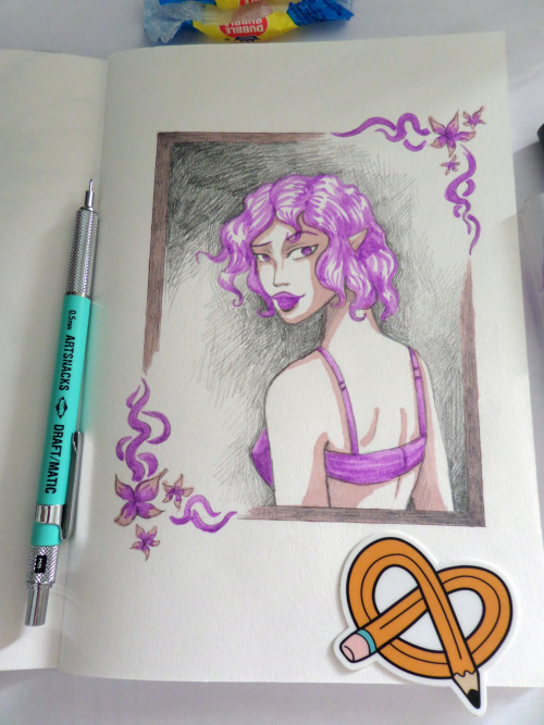 eatsleepdraw: “despinavattis28: “ Thank you so much! I totally use such markers and I love the pencil! I wish you could send me a handful more of your stickers, I’d be sticking them to all of my sketchbooks and files. Man, it’s been ages since I did...