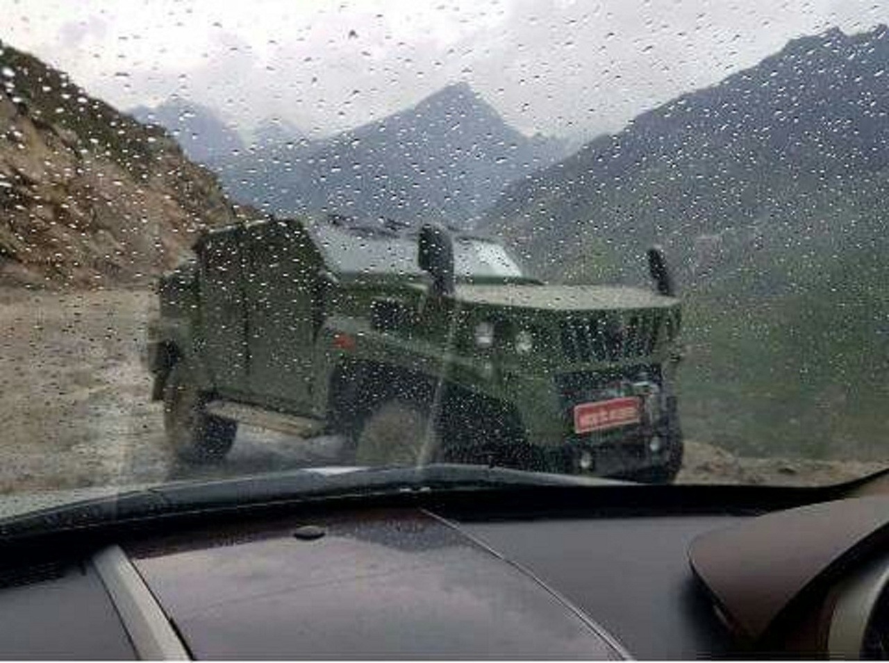 Mahindra LSV during high altitude trails in Ladakh