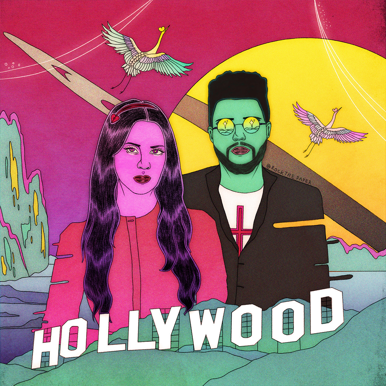 L O S T I N H O L L Y W O O D 🌴 When Stargirl and Starboy collides. ‘Cause we’re the masters of our own fate We’re the captains of our own souls Loving this 50,60s vibe, an intergalactic adventure Lana Del Rey & The Weeknd Artist l Rock The...