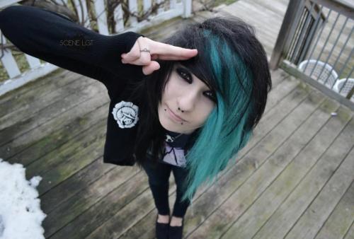 Blue and black hair on Tumblr