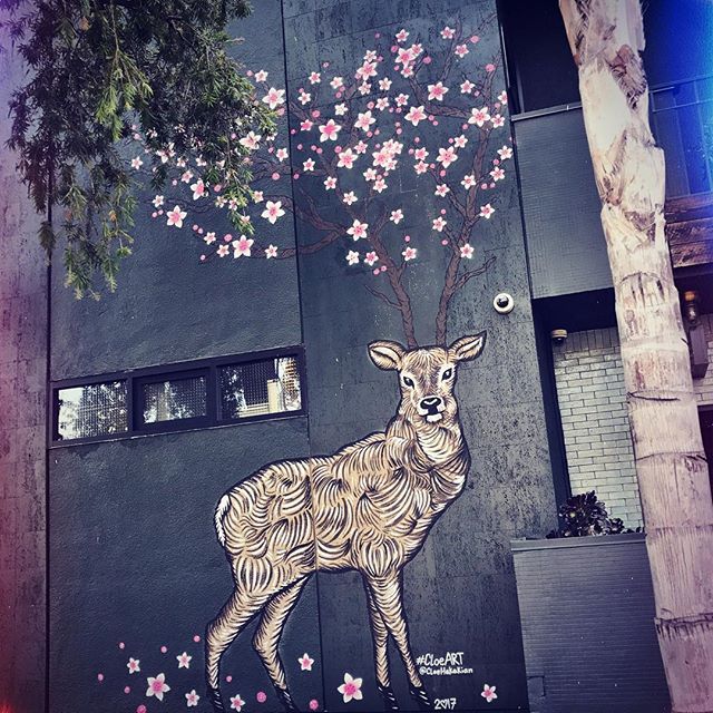 Cherry Blossom Deer in Los Angeles by Cloe Hakakian www.CloeART.com @CloeHakakian #CloeART — EatSleepDraw is working on something new and we want you to be the first to know about it. Make sure you’re on our email list.
