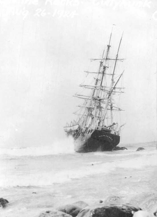 oledavyjones:
“ The wreck of the Wanderer, the last whaler out of New Bedford, aground on the west end of Cuttyhunk Island, MA in 1924. Pieces were still visible at low tide, when I was a child in the 1950’s
”