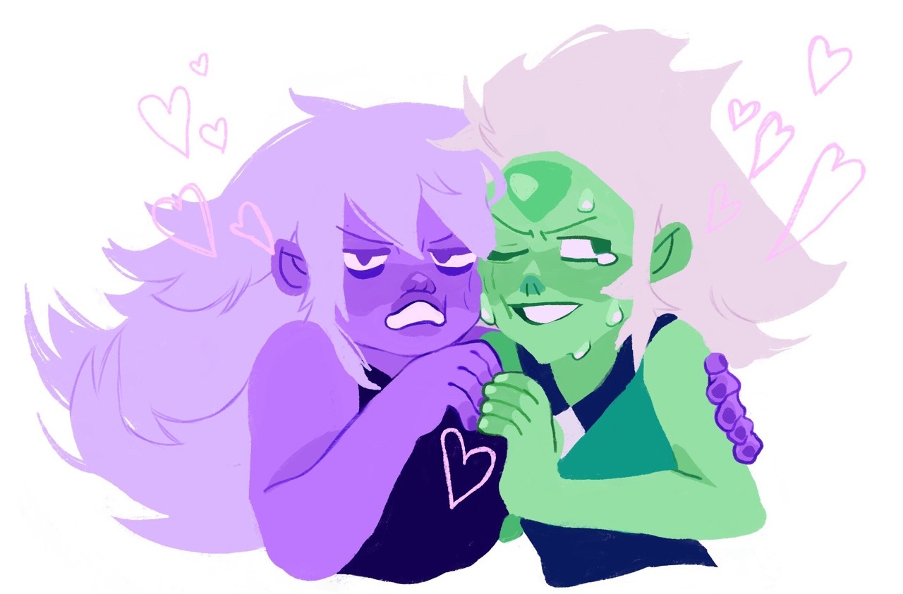 – who offended my little green dorito ?!!??! >:c two small stones in love