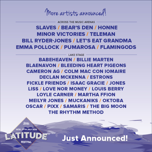 excited to be playing at Latitude Festival in july on Huw Stephens lake stage!
grab tickets here