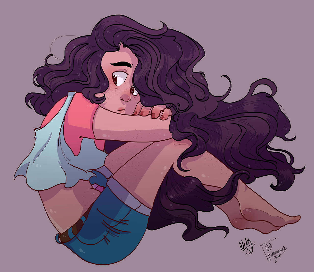 A Stevonnie collab an acquaintance and I did. She really wanted to collab with me, so I agreed because her work is absolutely gorgeous. She did the line work, and I colored/shaded.