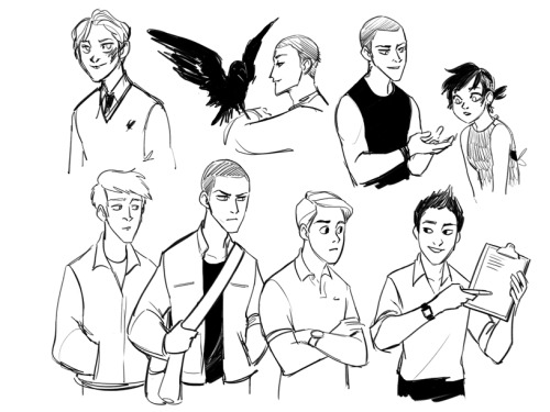 I just bought the whole dang Raven Cycle. Also, I am apparently incapable of drawing Henry Cheng without a clipboard.