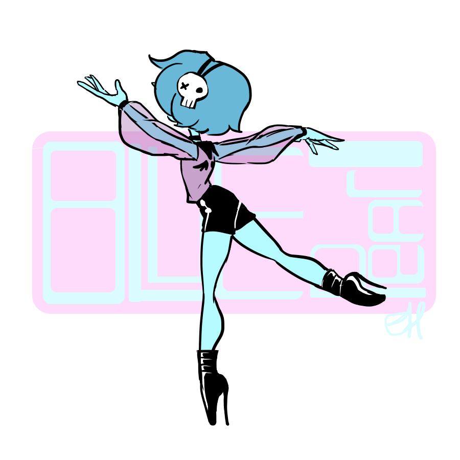 @pink-snee told me Blue Pearl could be a pastel goth ballerina!!!