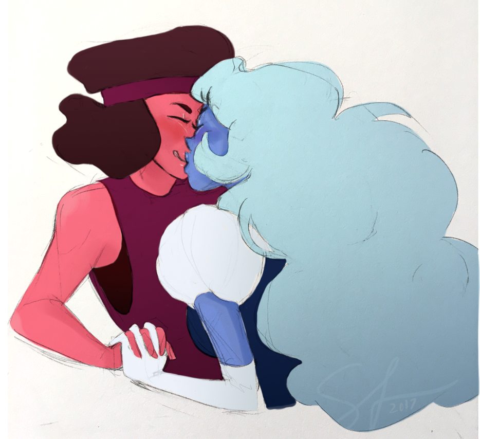 I am their fury. I am their patience. I am a conversation. I am made of love. Ruby and Sapphire :)