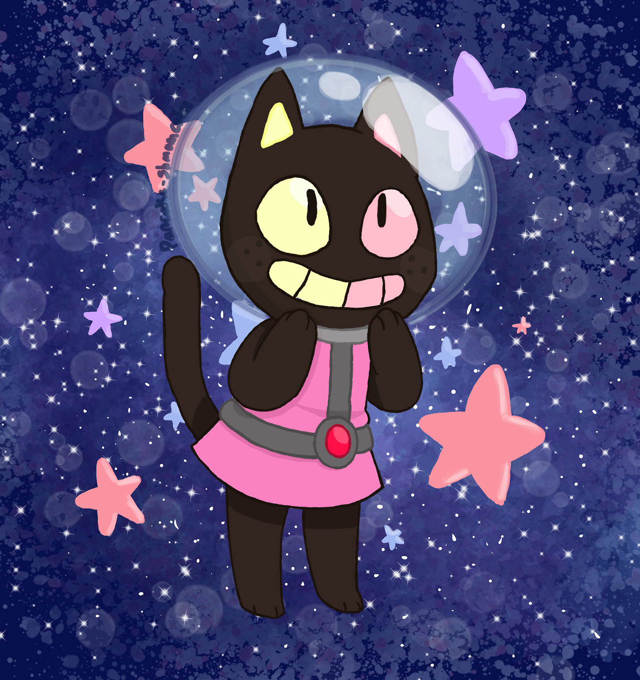 I…. I just wanted to doodle cookiecat as an animal crossing character…. It got a bit out of hand he would have a lazy personality