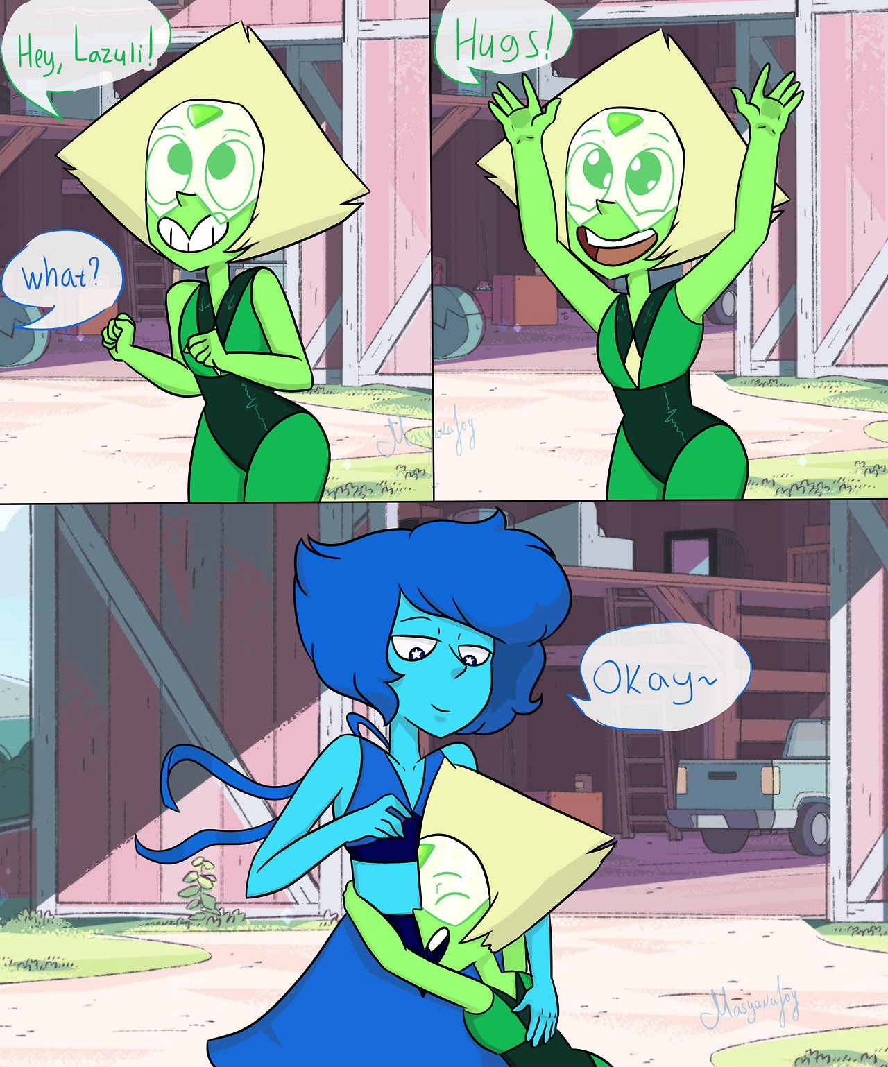 haha~ i love lapidot! hands are so very hard to draw for me/ and peri too..